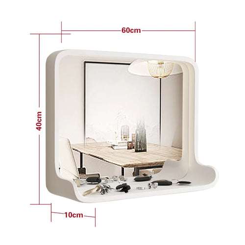miroir en bois massif avec éclairage led et fixation murale - vue 12 sur 29