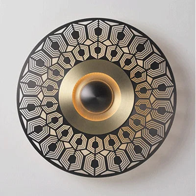 Wandleuchte aus Kupfer mit geschnitztem Design und LED-Licht Sisle - vue 9 sur 12
