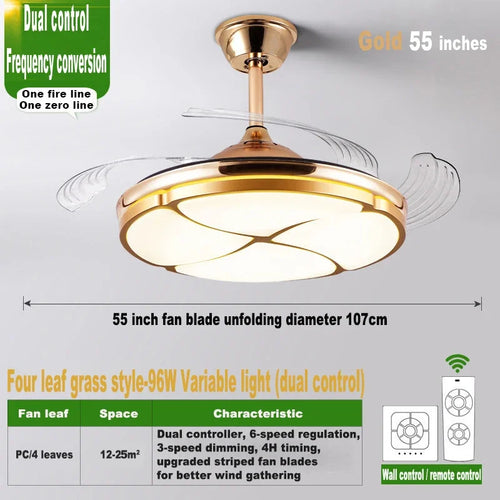 Moderner, leiser Deckenventilator mit integrierter LED-Leuchte - vue 10 sur 12