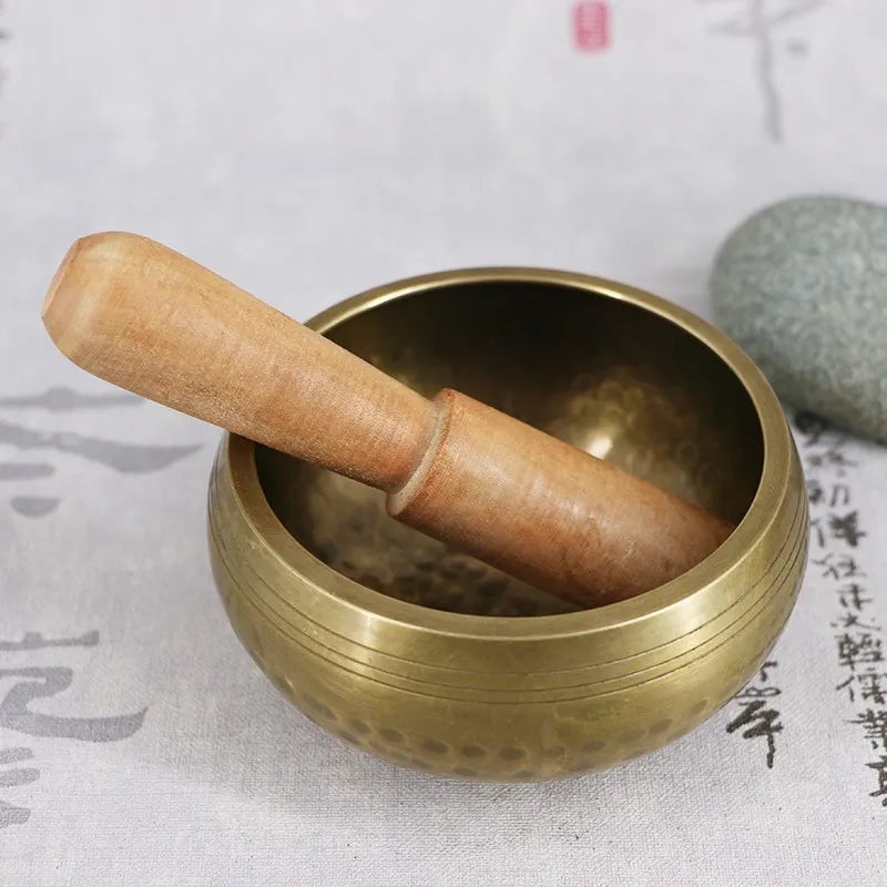 bol chantant tibetain laiton fait main meditation yoga