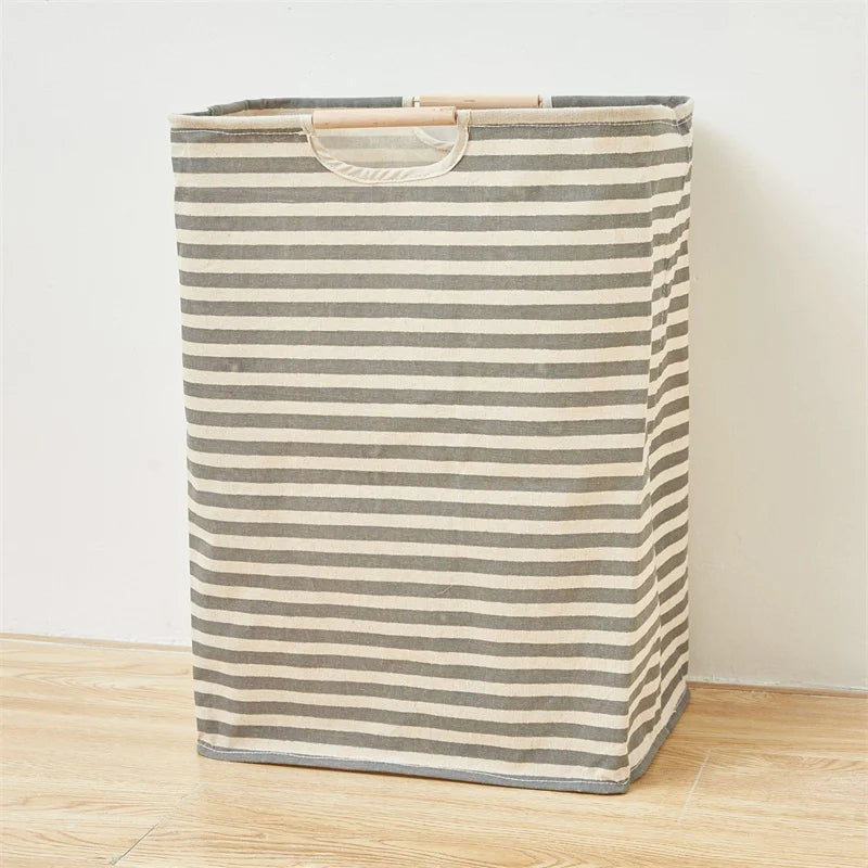 Panier de rangement pliable pour linge sale avec poignée