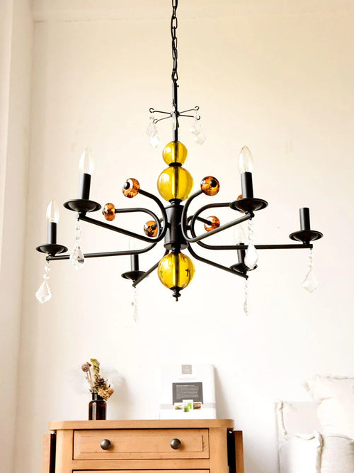 Kristall-LED-Kronleuchter im Vintage-Stil für die Innendekoration - vue 3 sur 8