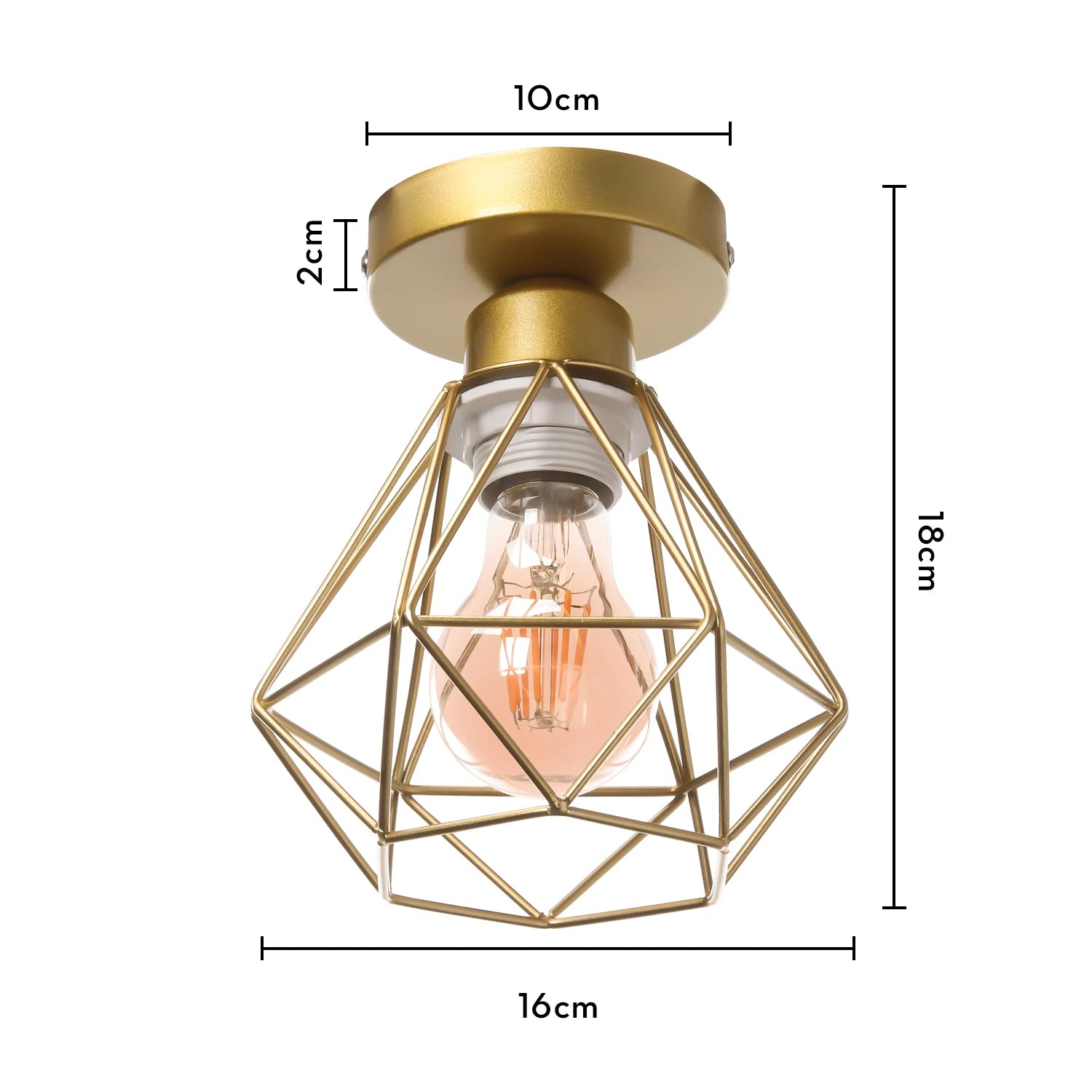 plafonnier encastré rustique industriel vintage en métal pour intérieur créatif - vue 19 sur 20