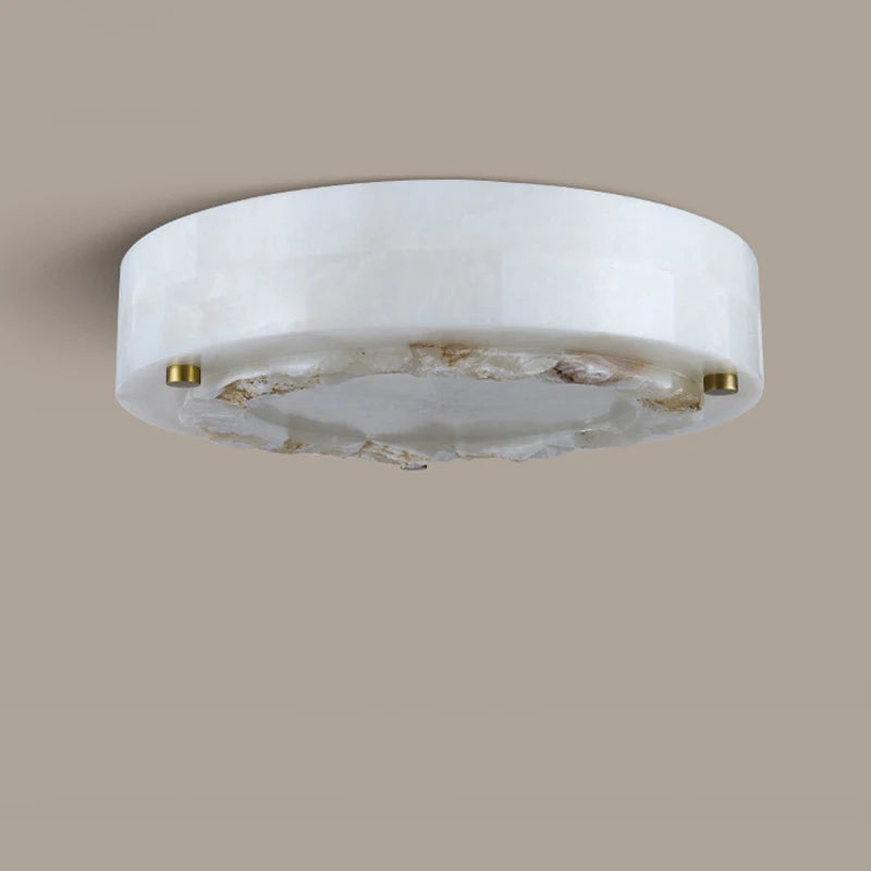 plafonnier luxueux en marbre naturel suspendu grand luminaire - vue 3 sur 9