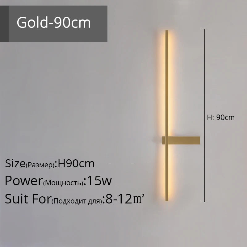 Minimalistische LED-Wandleuchte aus Aluminium für Innenbeleuchtung - vue 13 sur 18