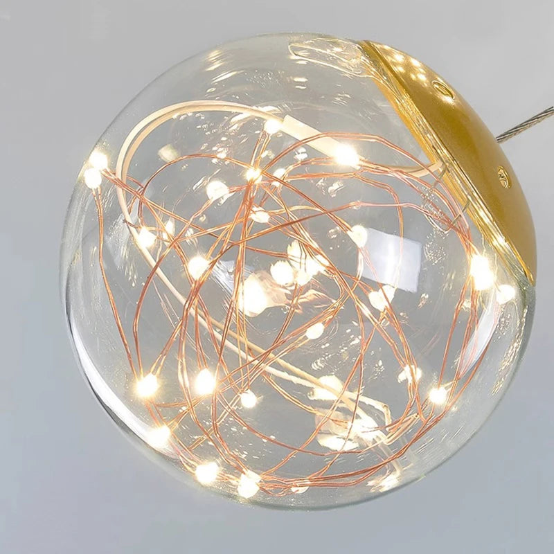 Moderner LED-Kronleuchter für stilvolle Innenbeleuchtung - vue 6 sur 11