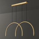 lampe suspendue en laiton noir doré avec led pour bars et restaurants