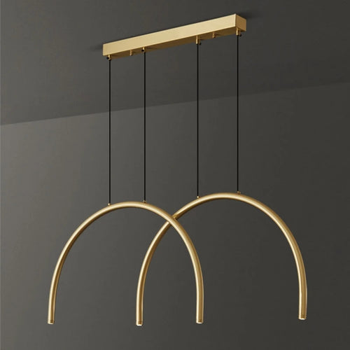 lampe suspendue en laiton noir doré avec led pour bars et restaurants