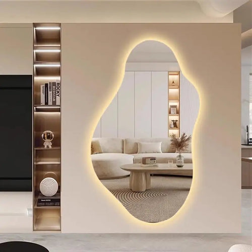 miroir mural à éclairage led intelligent style luxueux - vue 3 sur 8