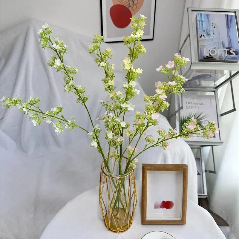 branches de gypsophile artificielles en soie pour décoration intérieure - vue 4 sur 14