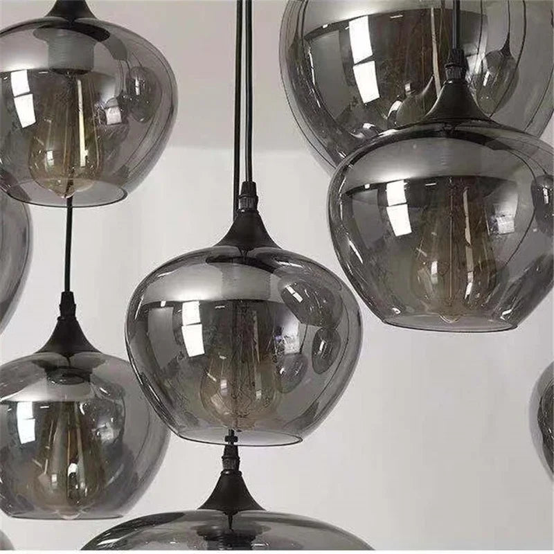 suspension à led en verre design pour décoration intérieure moderne - vue 7 sur 15