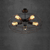 Ventilateur plafonnier rétro Loft ventilateur suspension café salon chambre balcon couloir luminaire lustre