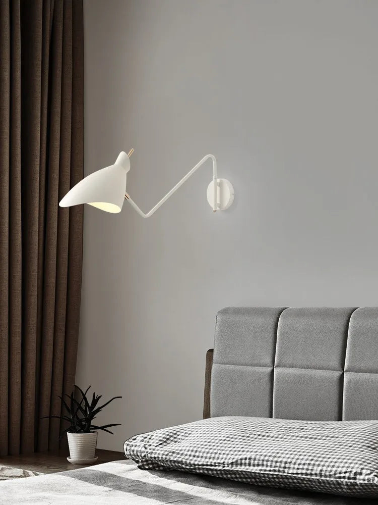 applique murale réglable à bras long design créatif LED - vue 4 sur 11