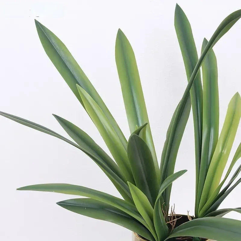 feuilles de clivia artificielles en caoutchouc souple pour décoration intérieure