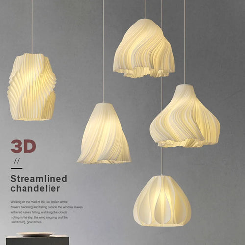 lustre moderne simple impression 3d créative à trois extrémités - vue 3 sur 19