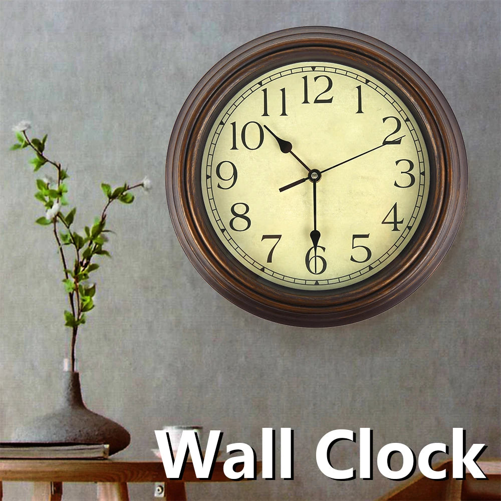 horloge murale rétro silencieuse pour décoration intérieure élégante - vue 3 sur 3