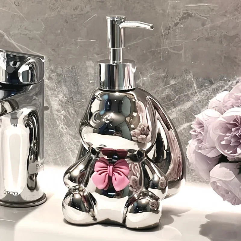 distributeur de savon liquide et désinfectant mignon à pression - vue 3 sur 11