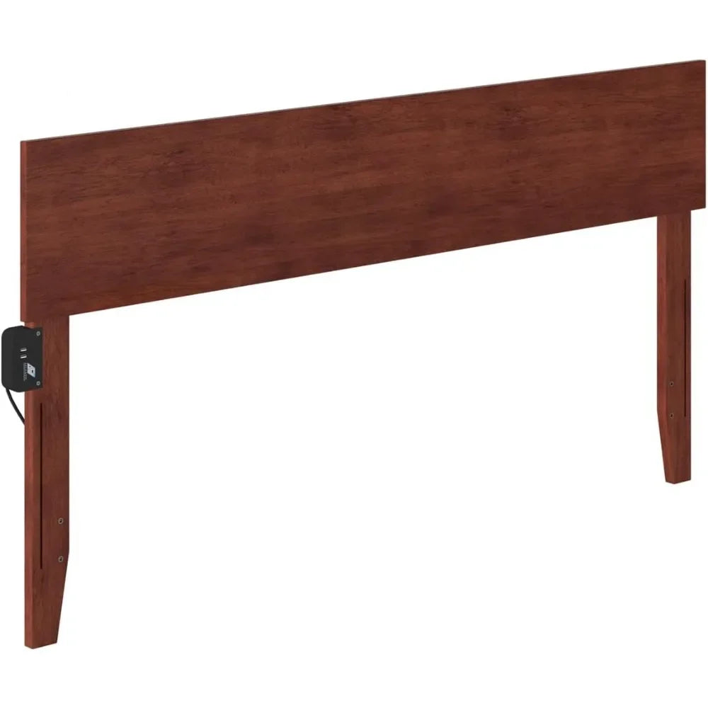Queen Size Headboard, Walnut, Modern Solid Wood Headboard