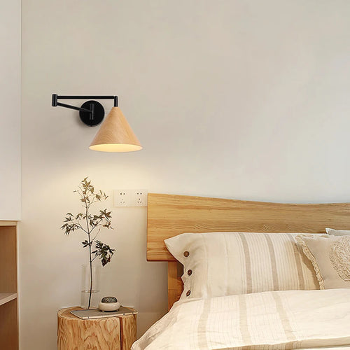 applique murale rotative en bois pour décoration intérieure moderne - vue 5 sur 8