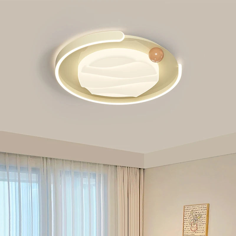 plafonnier led style français moderne télécommande éclairage intérieur chaud - vue 4 sur 12