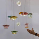suspension en céramique design art thé éclairage led g4