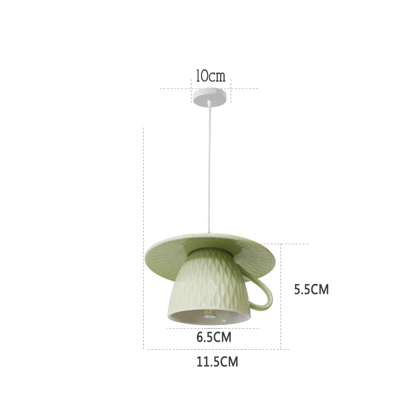 Moderne LED-Pendelleuchte aus Keramik in Teekannenform für die Küche - vue 28 sur 30