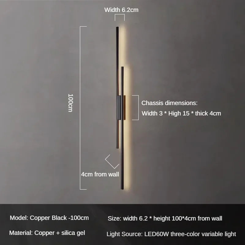 Design-Wandleuchte aus Kupfer für moderne Dekoration - vue 9 sur 12