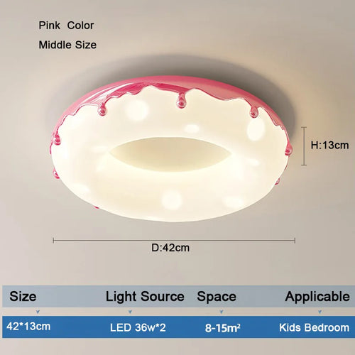LED-Deckenleuchte Design Minimalistisch Dekorative Donut-Form - vue 10 sur 14