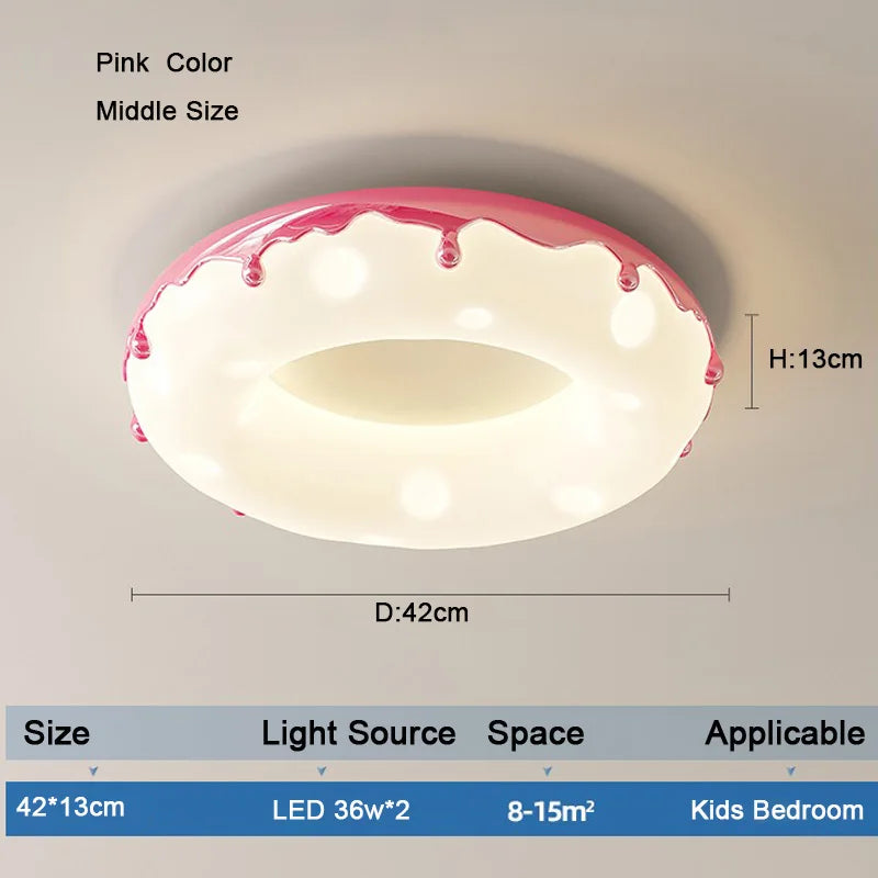 LED-Deckenleuchte Design Minimalistisch Dekorative Donut-Form - vue 9 sur 14