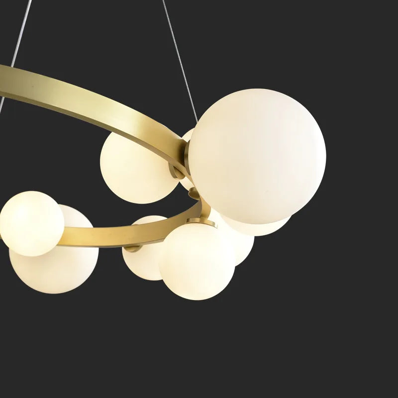 lampe suspendue en forme d'anneau avec fil réglable - vue 6 sur 17