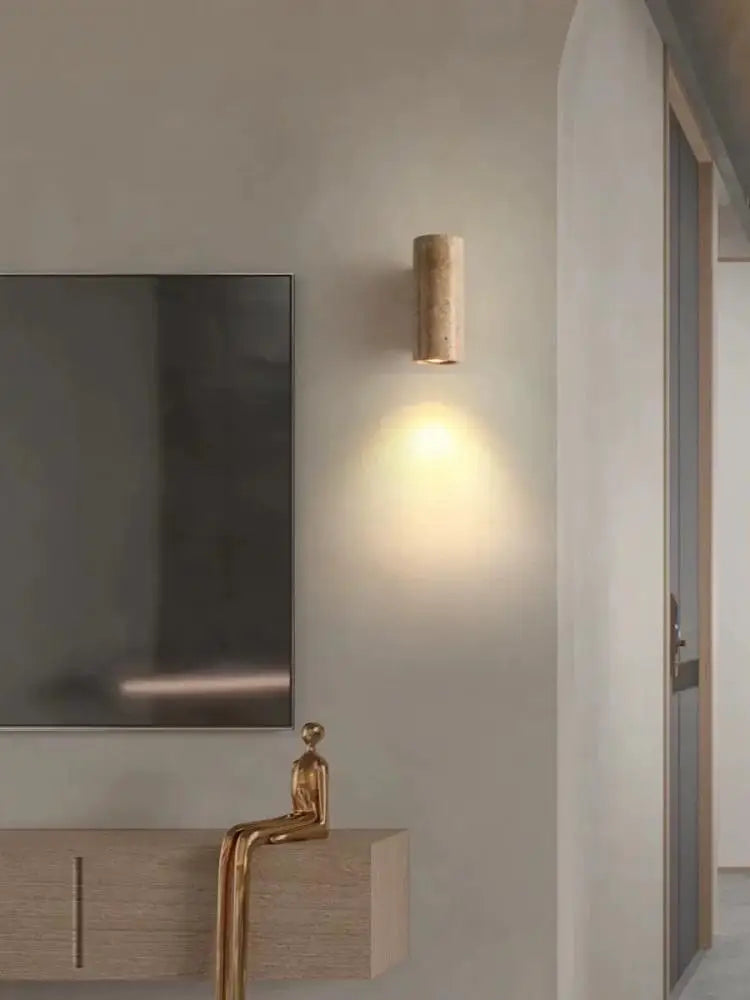 applique murale en marbre wabi sabi à led pour décoration intérieure - vue 7 sur 10