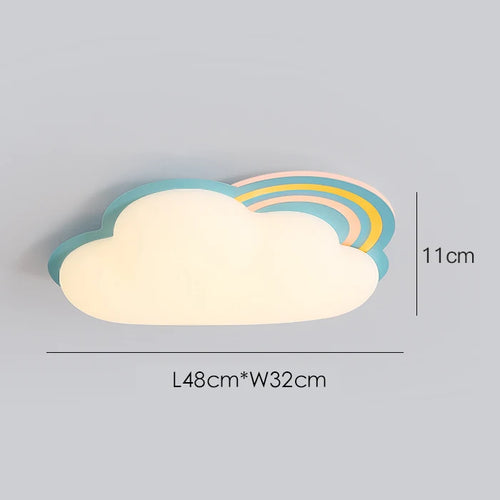 Deckenleuchte Wolke Regenbogen für Kinderzimmer kreative Dekoration - vue 8 sur 7