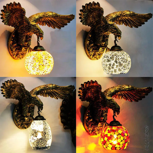 Wandleuchte Eagle Boho Retro Kunstvolle Dekoration - vue 2 sur 18