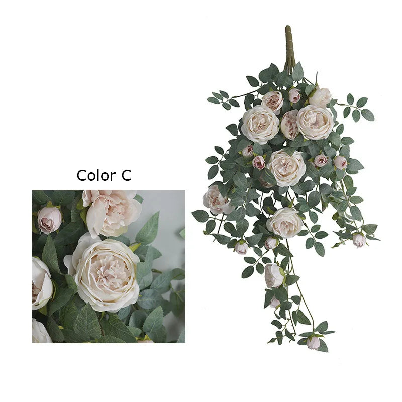 fleurs artificielles suspendues pour décoration extérieure et intérieure - vue 12 sur 12