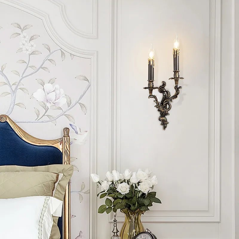 Applique murale royale luxe laiton antique cuivre - vue 6 sur 10