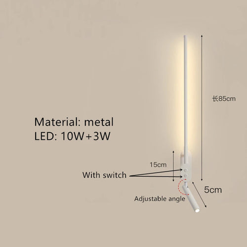 Minimalistische LED-Wandleuchte mit verstellbarem Winkel 3.000 K - vue 14 sur 18