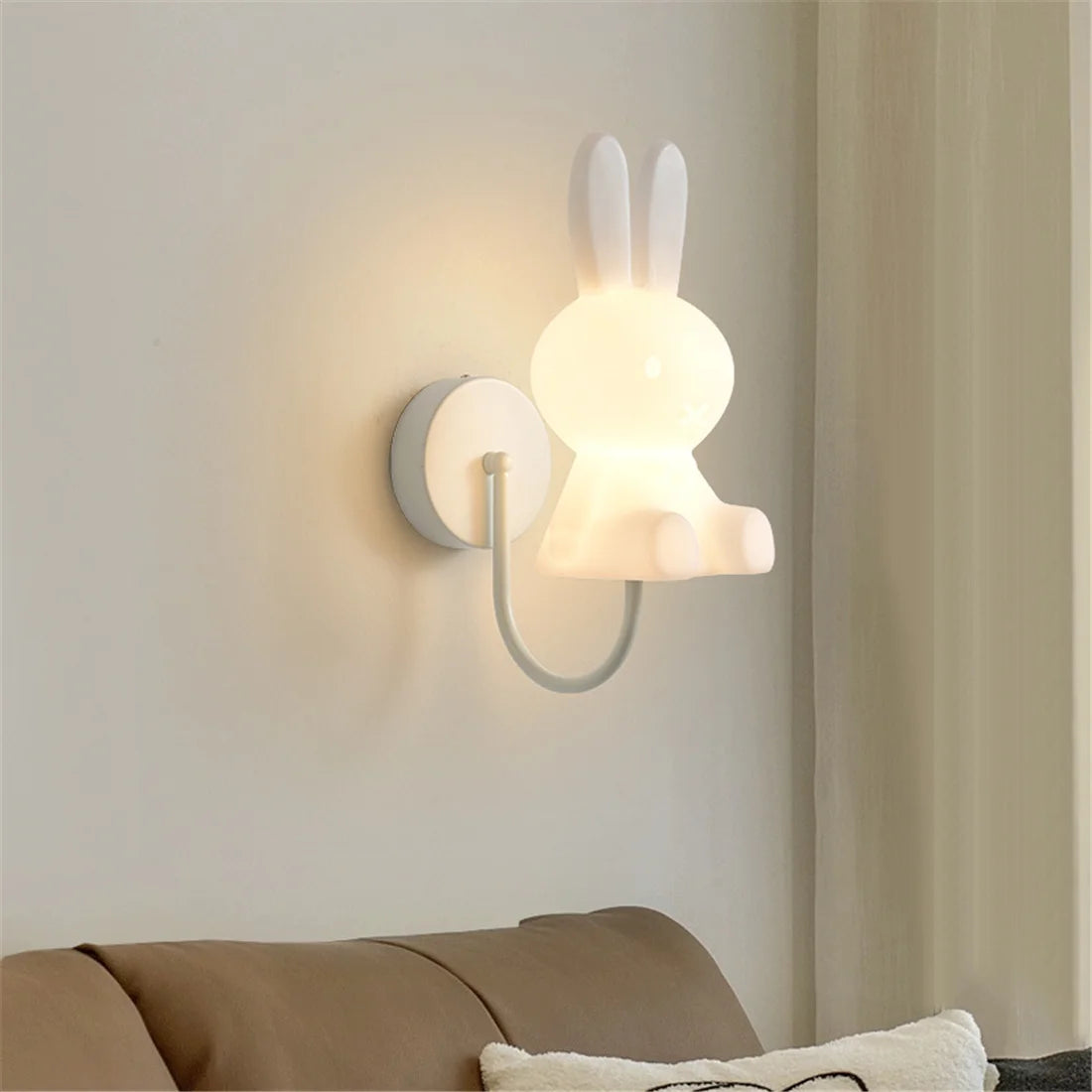 applique led murale pour enfants avec dessin de lapin - vue 6 sur 7