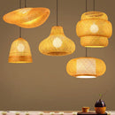 lustre style chinois fait main en bambou tissage pastoral vintage