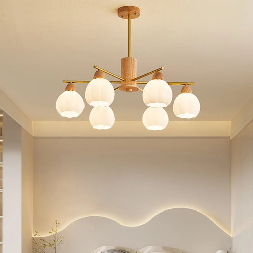 lustre en bois pour décoration moderne et style