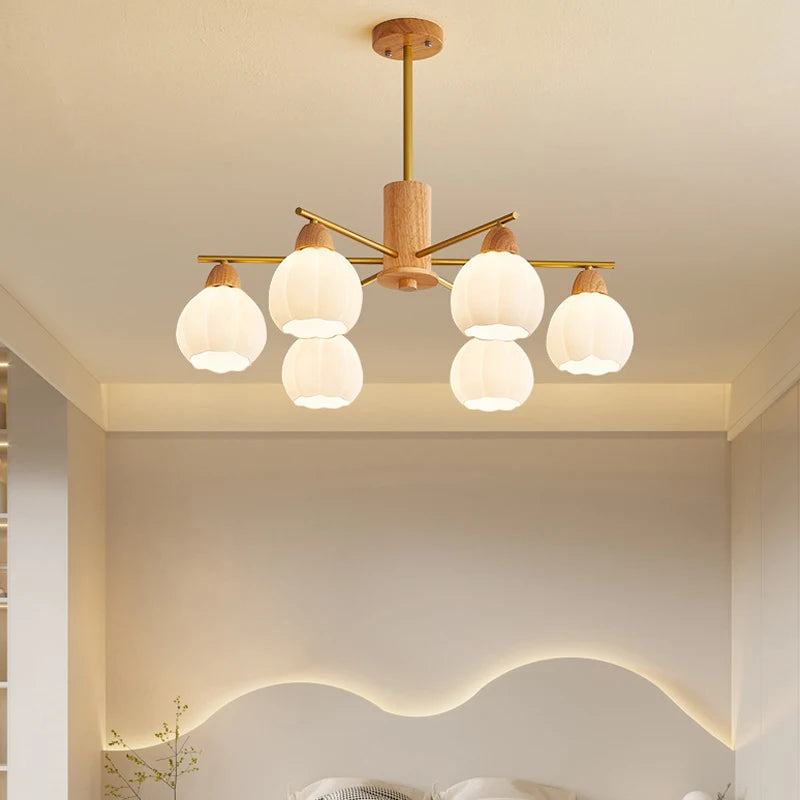 lustre en bois pour décoration moderne et style