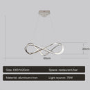 lustre led moderne avec télécommande design élégant et courbé