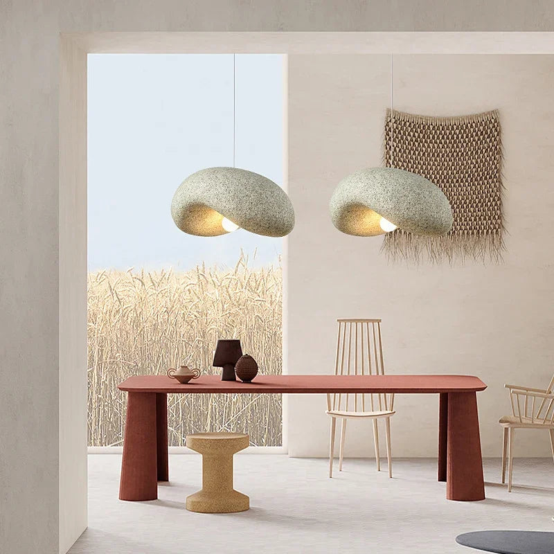 lustre wabi sabi style japonais pour cuisine et salon - vue 3 sur 9