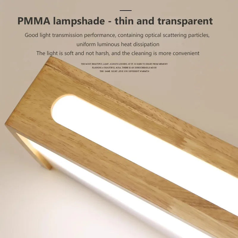 applique murale led nordique simple en bois pour éclairage intérieur - vue 7 sur 9