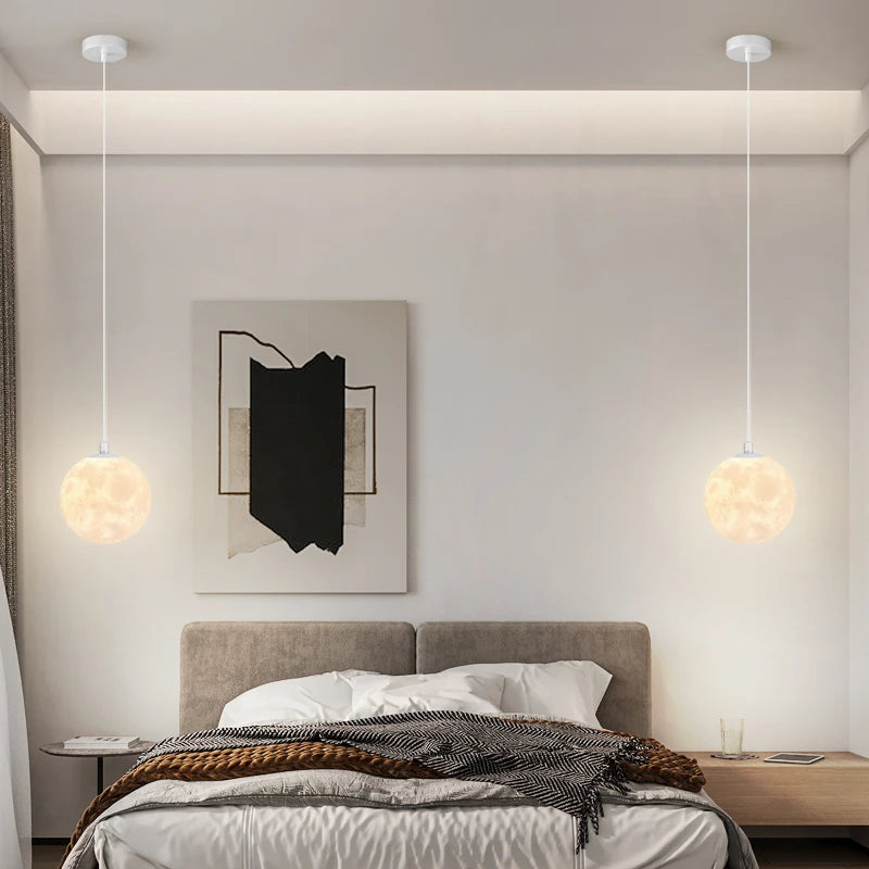lustre nordique 3d imprimé lune pour enfants personnalisé - vue 7 sur 11
