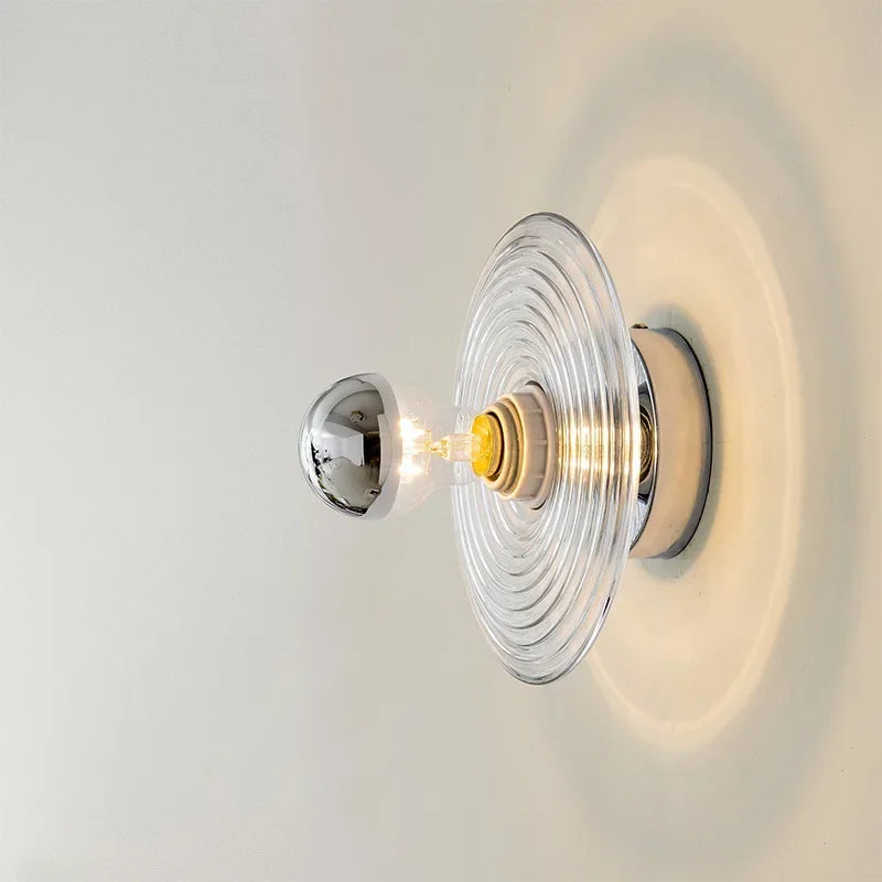 applique murale modernes à led motif d'eau design en verre simples décoratives - vue 3 sur 9
