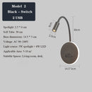 Moderne LED-Wandleuchte mit USB-Anschlüssen und Schalter