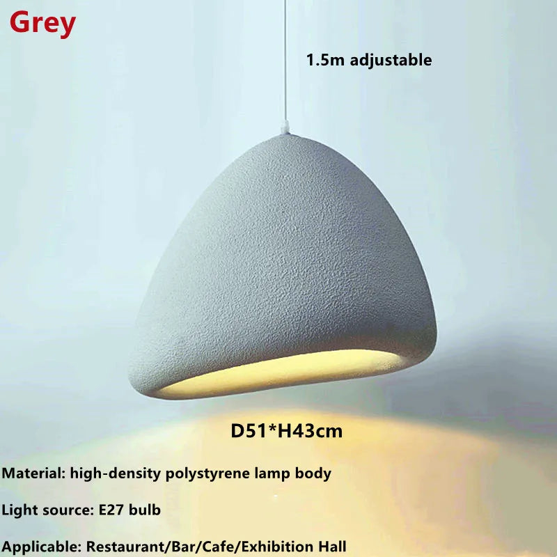 suspension à led style japonais wabi sabi moderne pour décoration intérieure