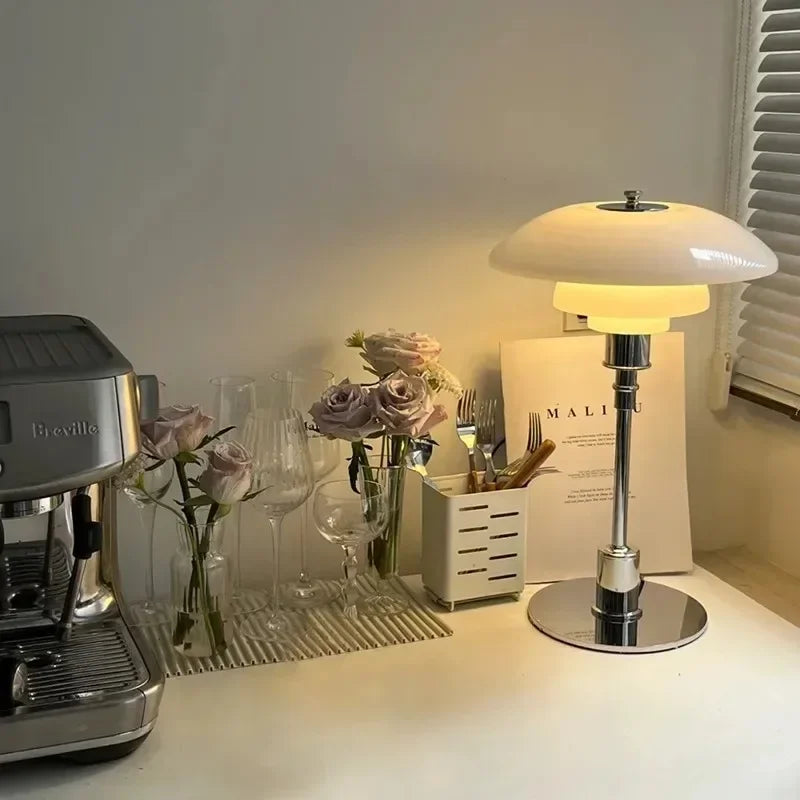 lampe de table led design nordique rétro style danois élégant - vue 5 sur 10