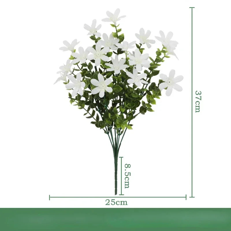 lot de 3 bouquets d eucalyptus artificiels en soie décoration intérieure - vue 14 sur 24
