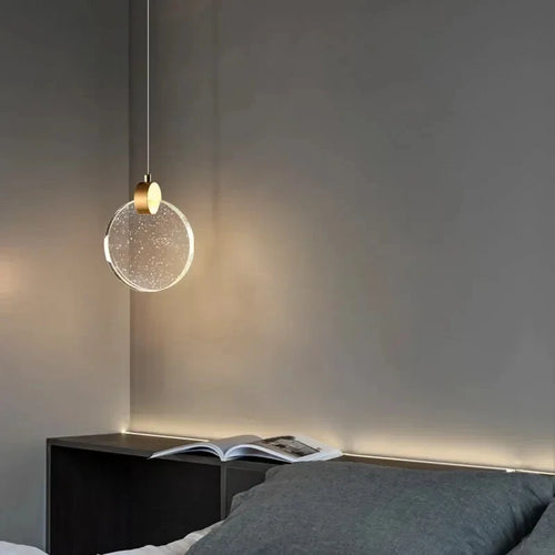 suspension moderne en cristal de calebasse pour décoration intérieure - vue 4 sur 7